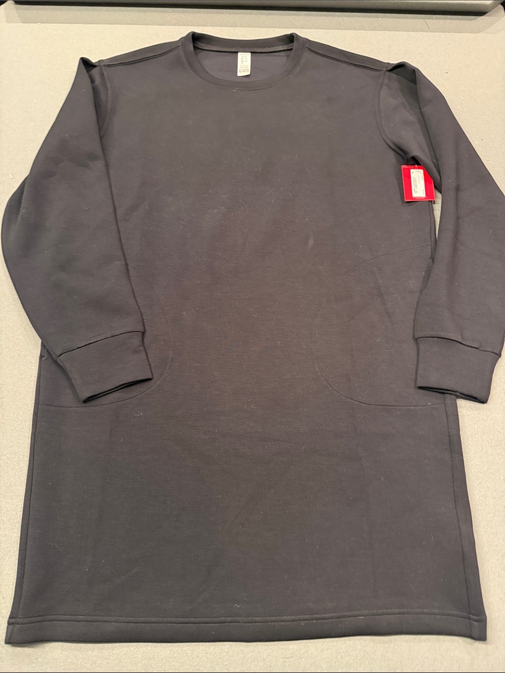 SPANX Very Black Crew Neck Sweatshirt Dress